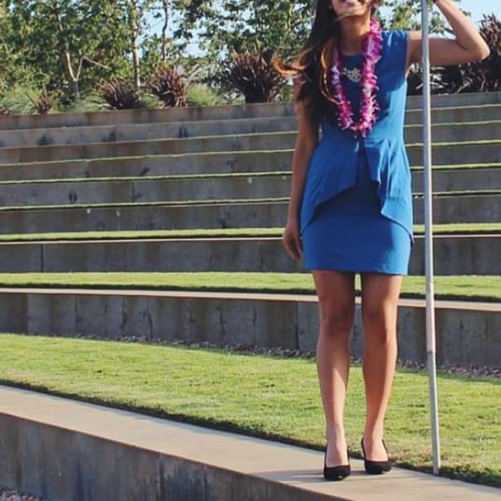 Blue business dress